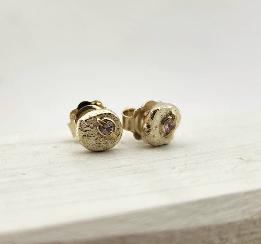 Future Artifacts Purple Sapphire Studs