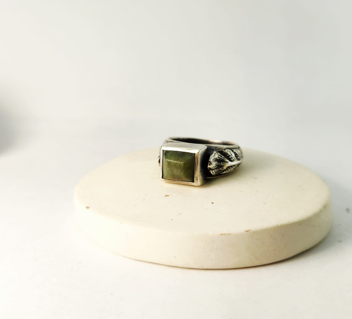 Fern Ring with Pounamu
