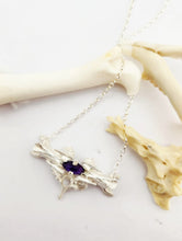 Load image into Gallery viewer, Amethyst Bone &amp; Vertibrae Necklace
