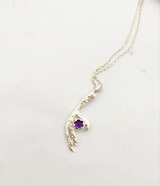 Claw with Amethyst Pendant