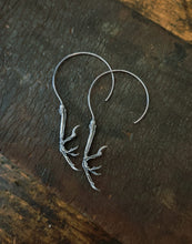 Load image into Gallery viewer, Dark Sparrow Hoop Earrings
