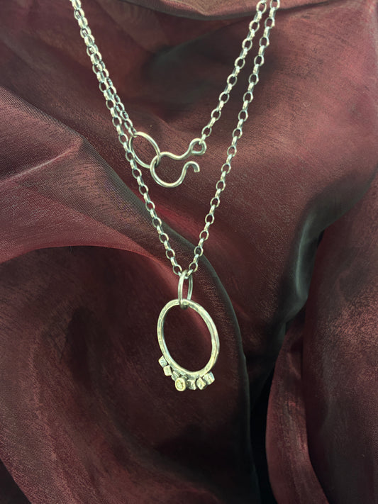 Ring-Pendant with Golden Diamond