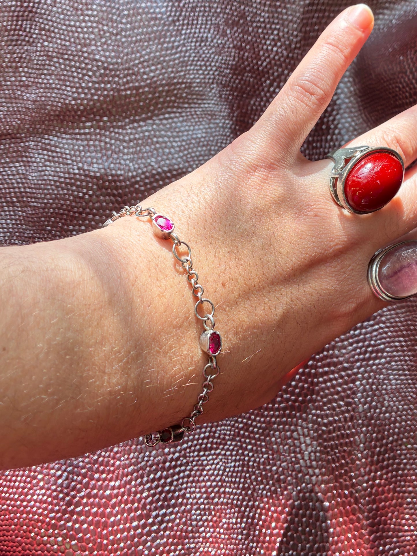Ruby Chain Bracelet