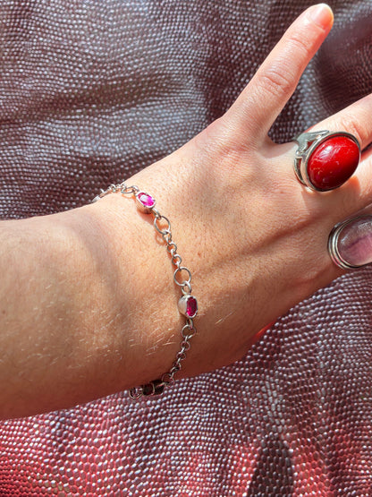 Ruby Chain Bracelet