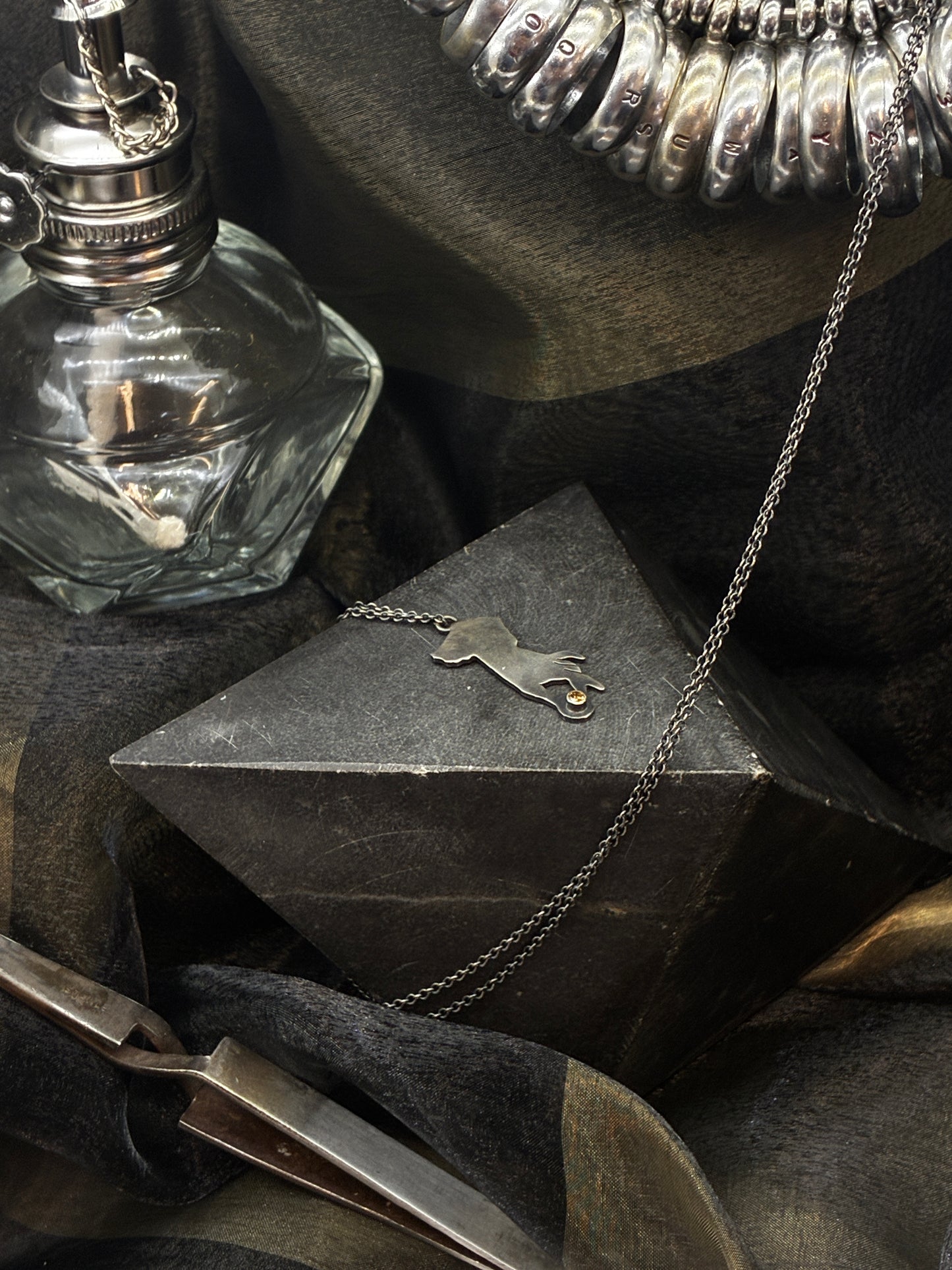 Victorian Hand Pendant with Coffee Diamond