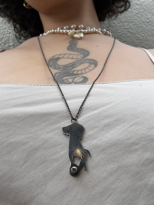 Victorian Hand Pendant with Coffee Diamond