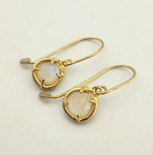 Future Artifacts Moonstone Pear Drop Earrings