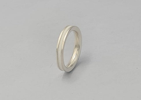 White Enamel Stacker Ring