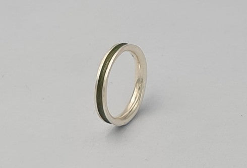 Olive Green Stacker Ring