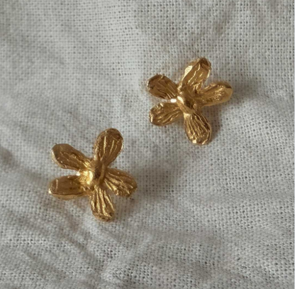 Flora Stud Earrings - 18ct Gold Plated Sterling Silver