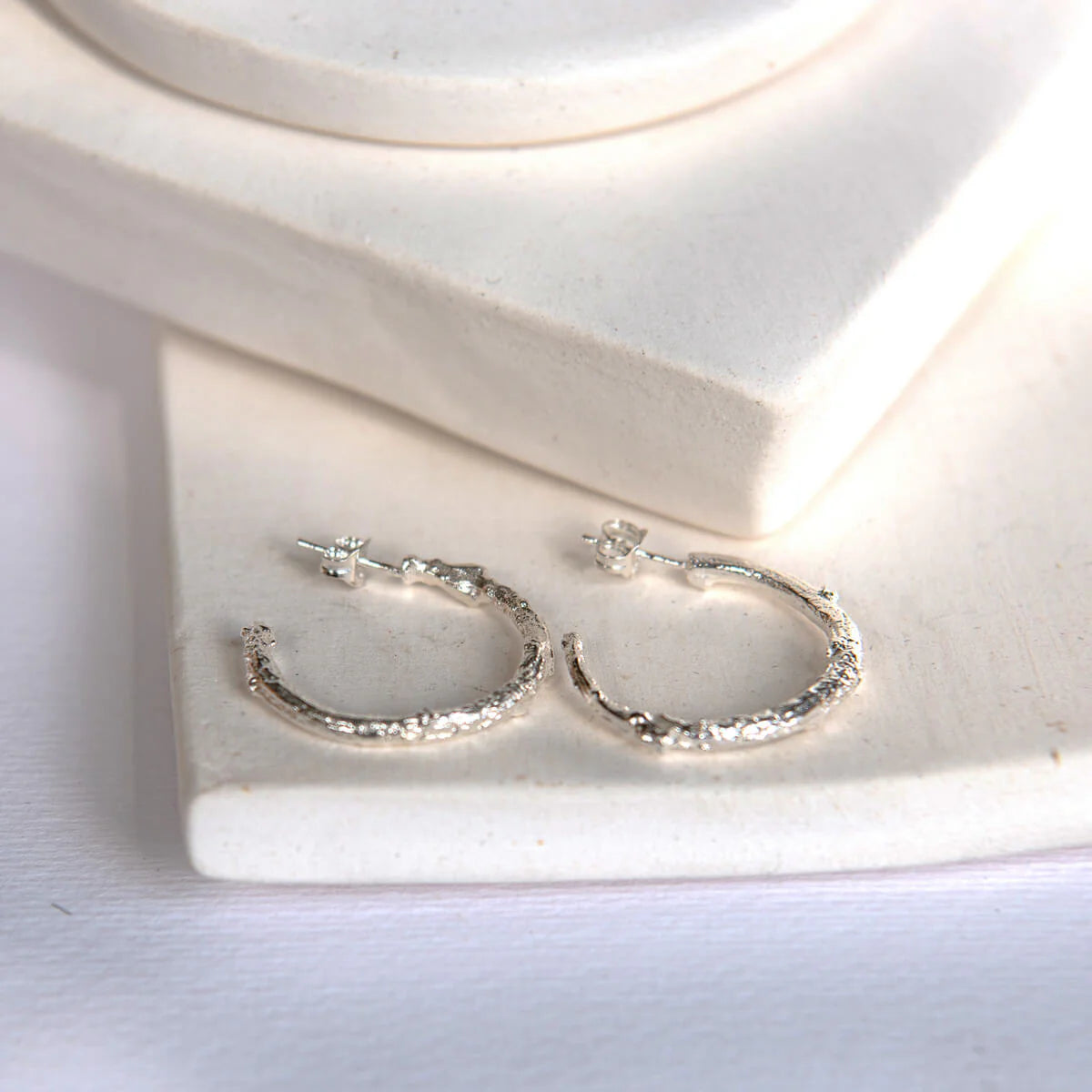 Briar Twig Hoops - Sterling Silver