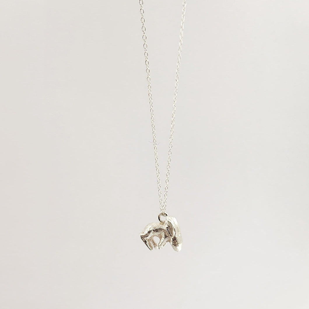 Very Tiny Bunny Pendant - Sterling Silver