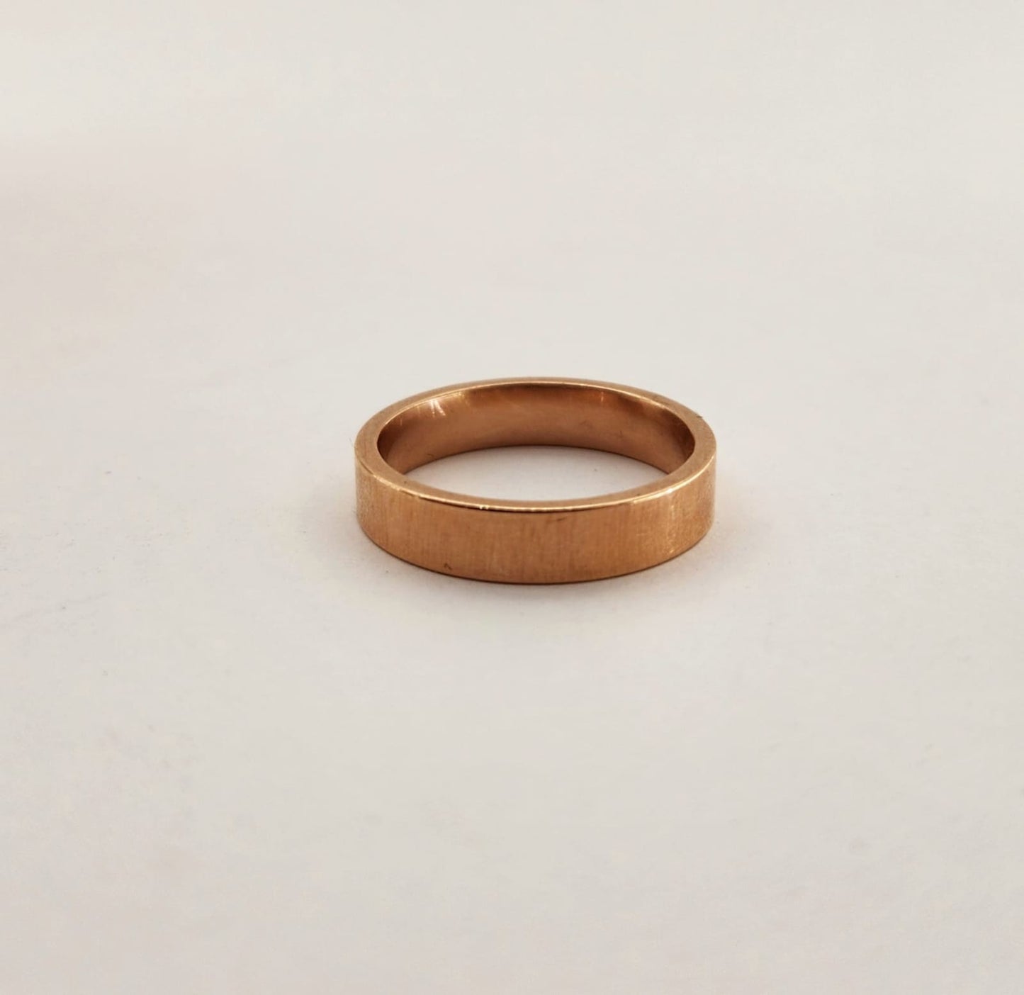 Classic Wedding Band - Flat Band 4mm (Rose Gold)