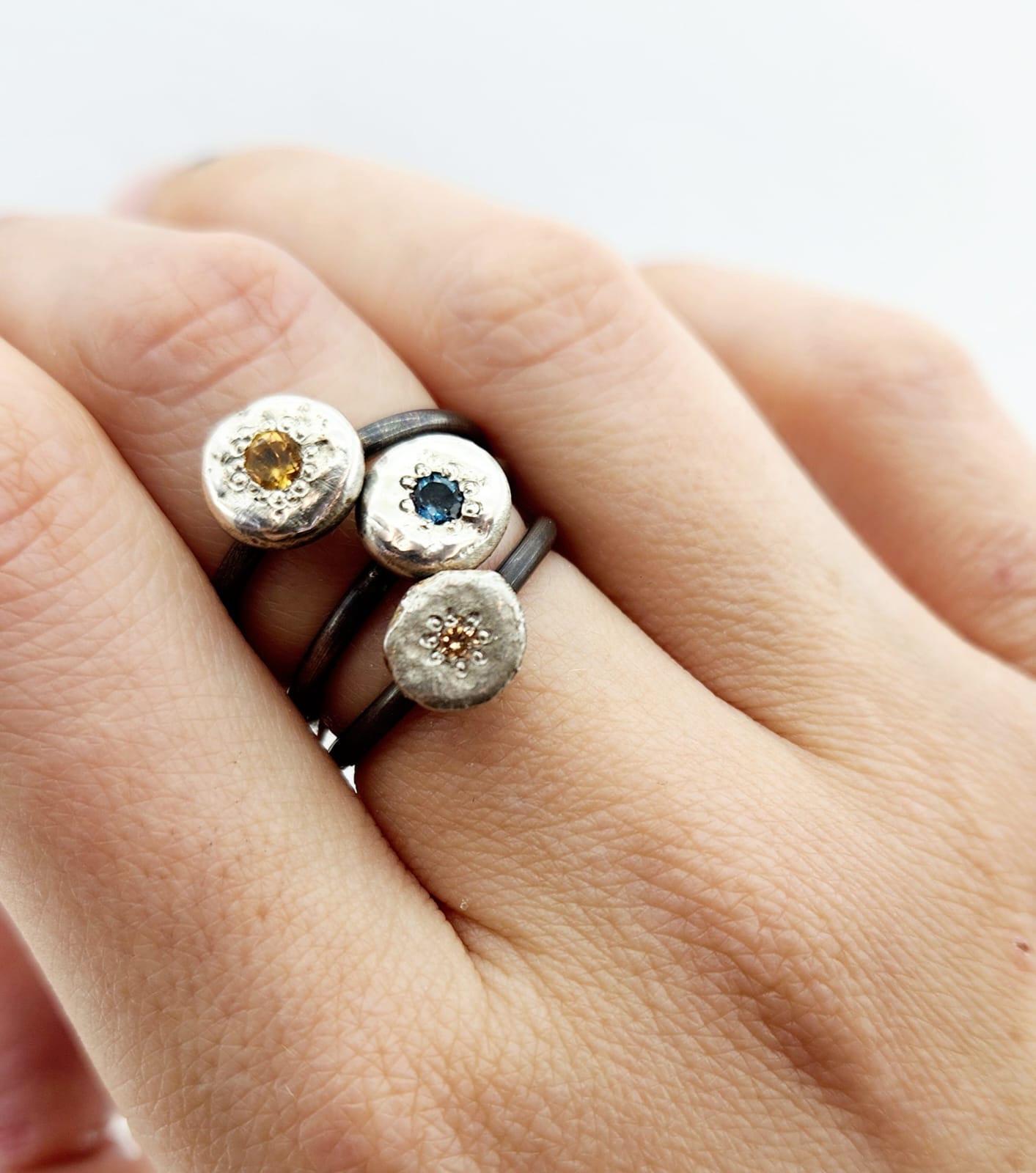 Gem Set Orb Ring