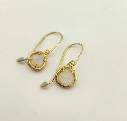 Future Artifacts Moonstone Pear Drop Earrings