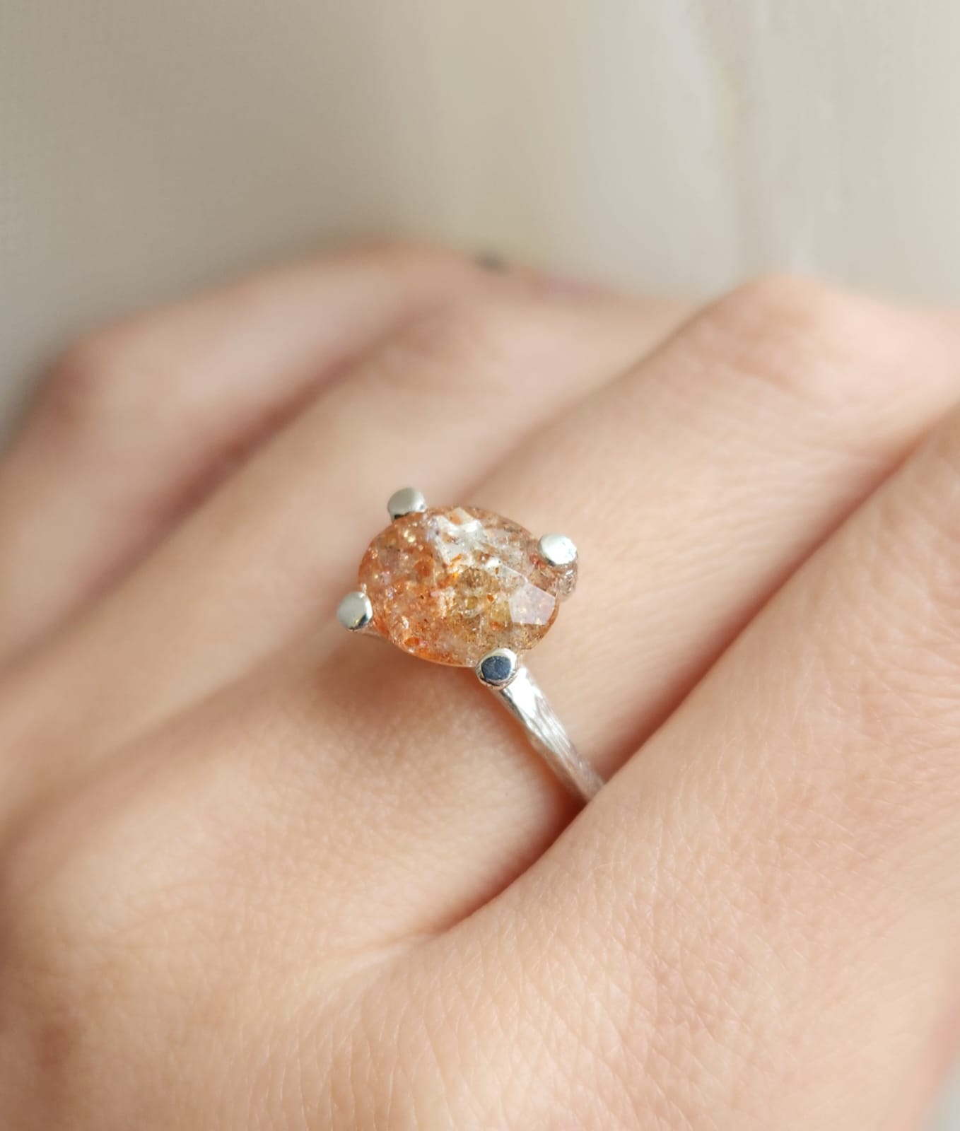 Briar Roots Ring - Sterling Silver & Sunstone