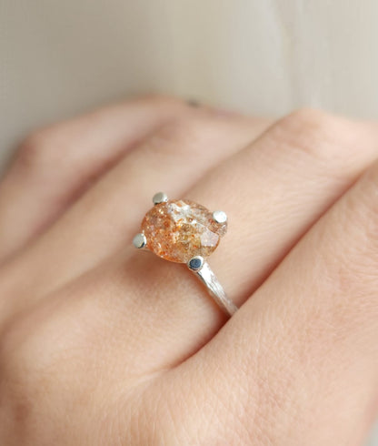 Briar Roots Ring - Sterling Silver & Sunstone