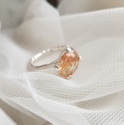 Briar Roots Ring - Sterling Silver & Sunstone