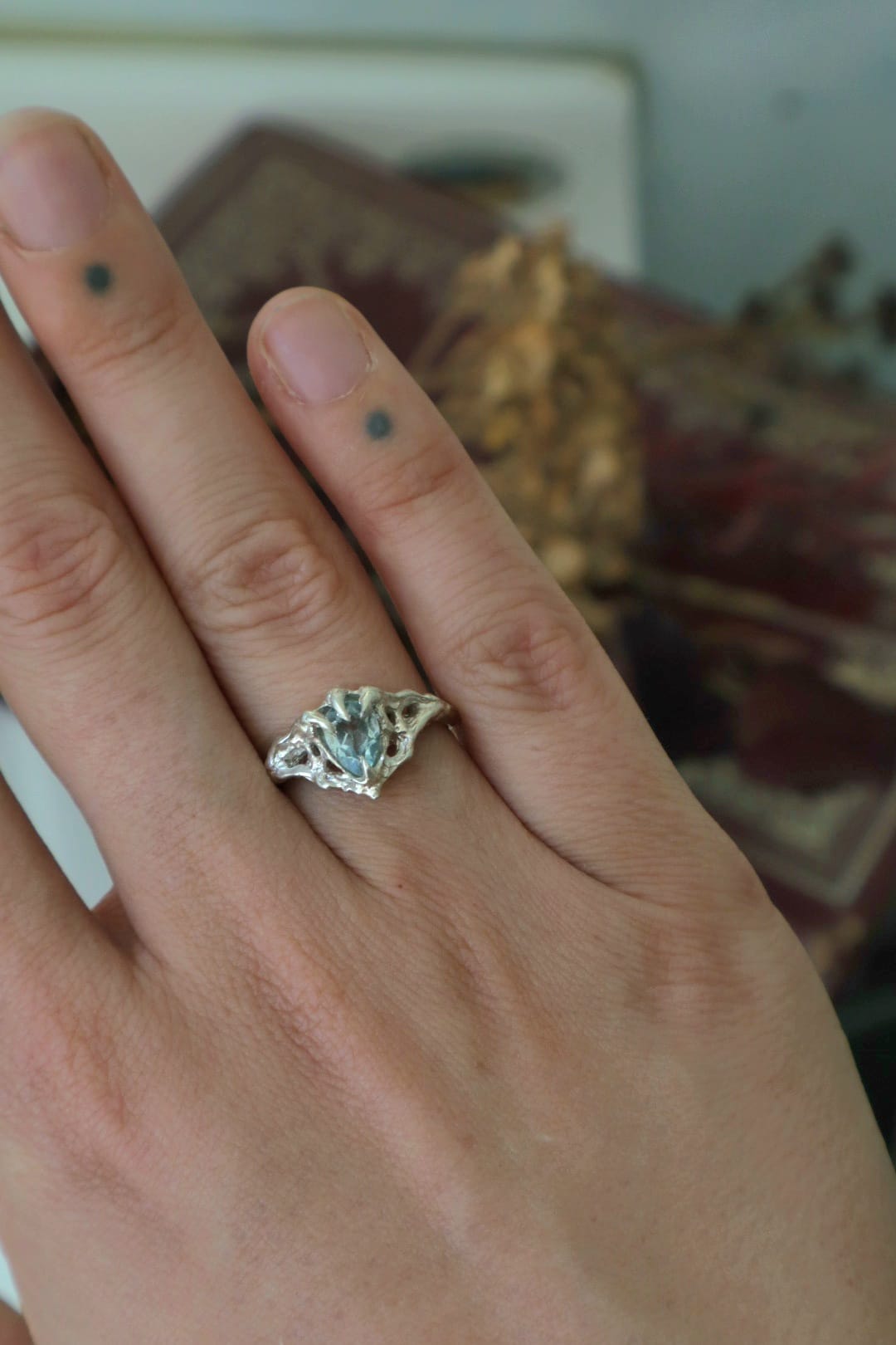 Nocturna Ring - Sterling Silver & Topaz