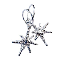 Load image into Gallery viewer, Faerie Star Charm Earrings - sterling silver
