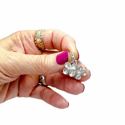 Hydrangea Flower Dangle Earrings