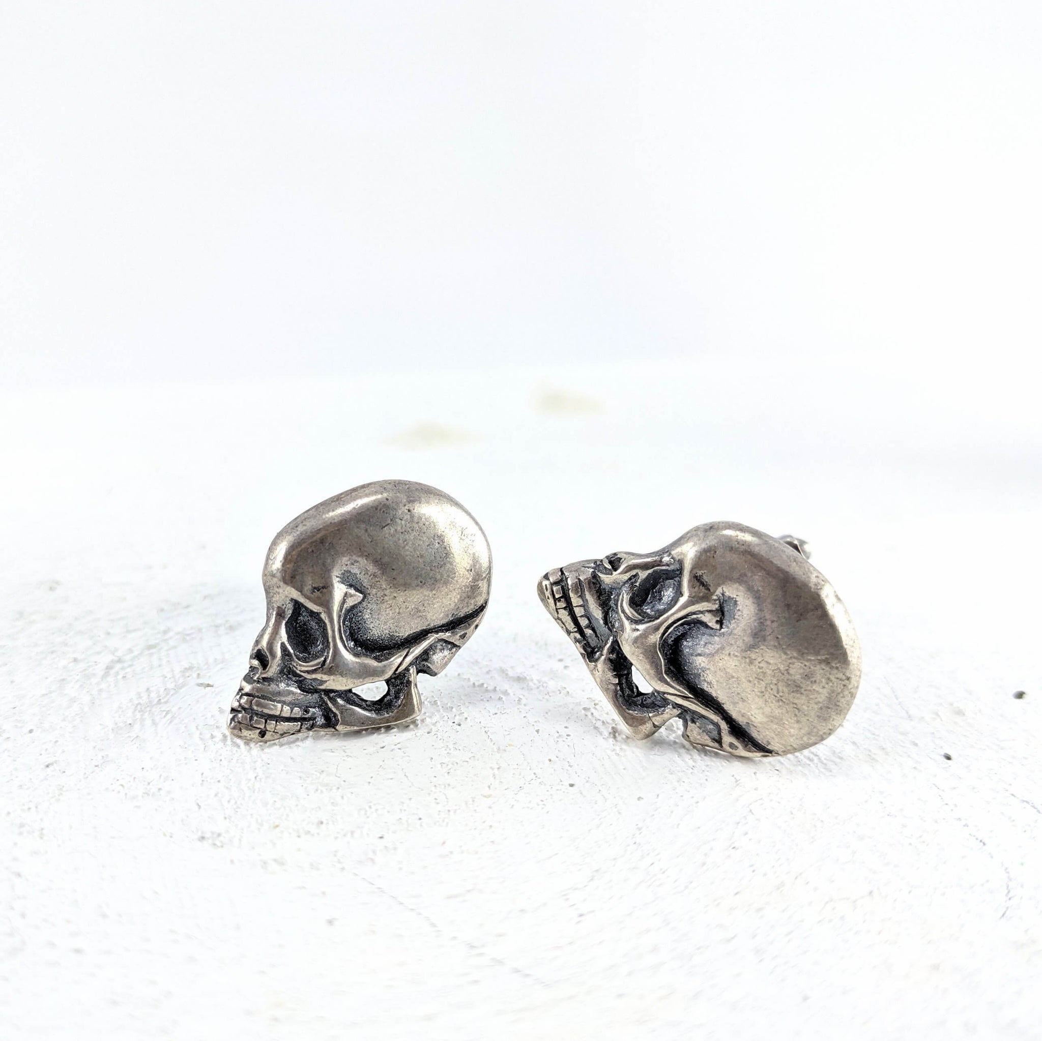 Silver Skull Cufflinks Mason and Collins