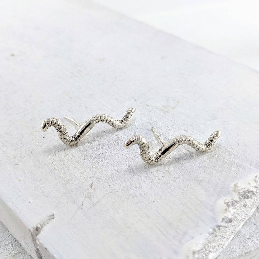 Squiggly Worm Earrings