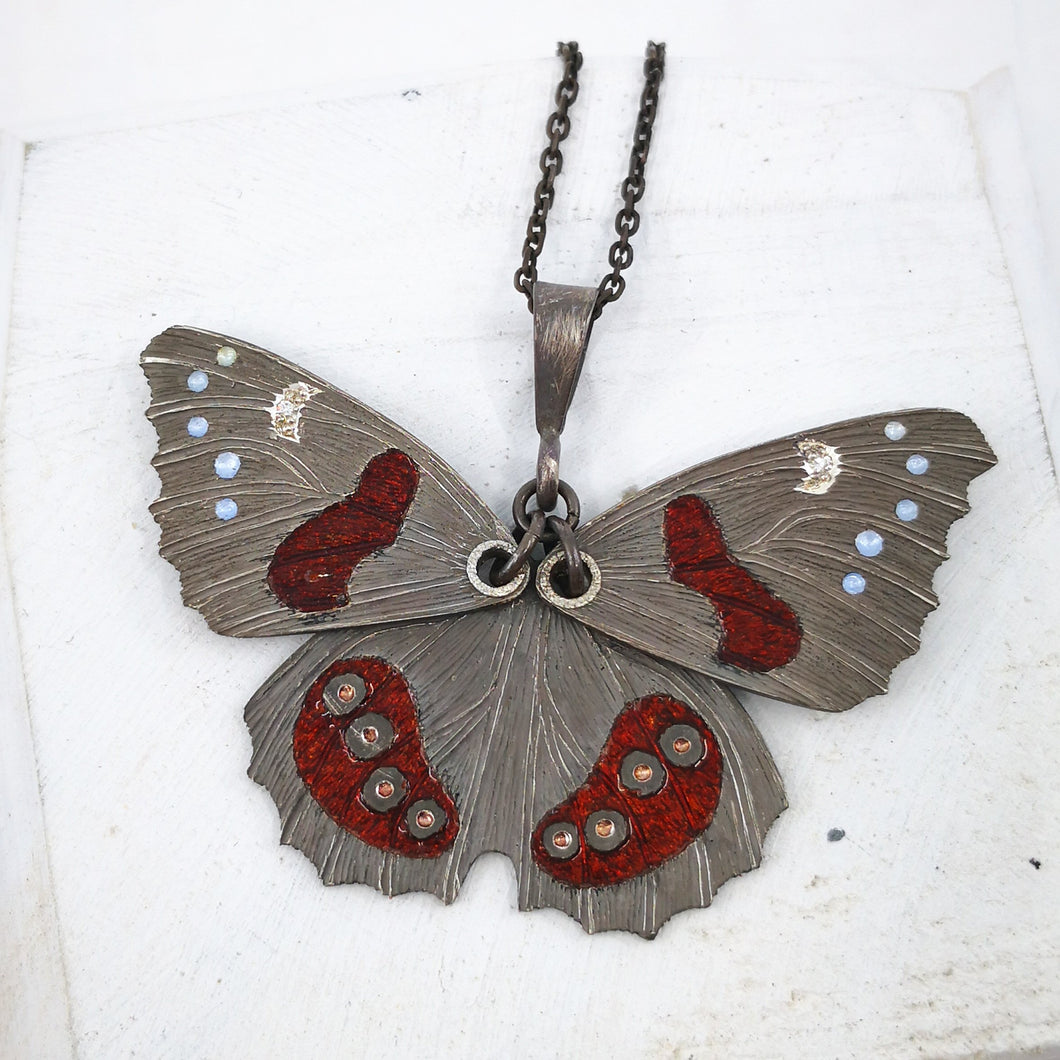 Red Admiral Butterfly Pendant