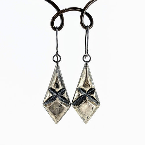Ballroom Earrings by Fran Carter. Handmade silver earrings by NZ jewellers available now at Mason & Collins.
