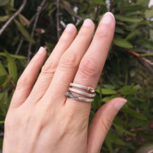 Load image into Gallery viewer, The Burnt and Live Match Stick ring as a wide double wrap open ring. An iconic design from NZ contemporary jeweller David McLeod. Available at Mason &amp; Collins.
