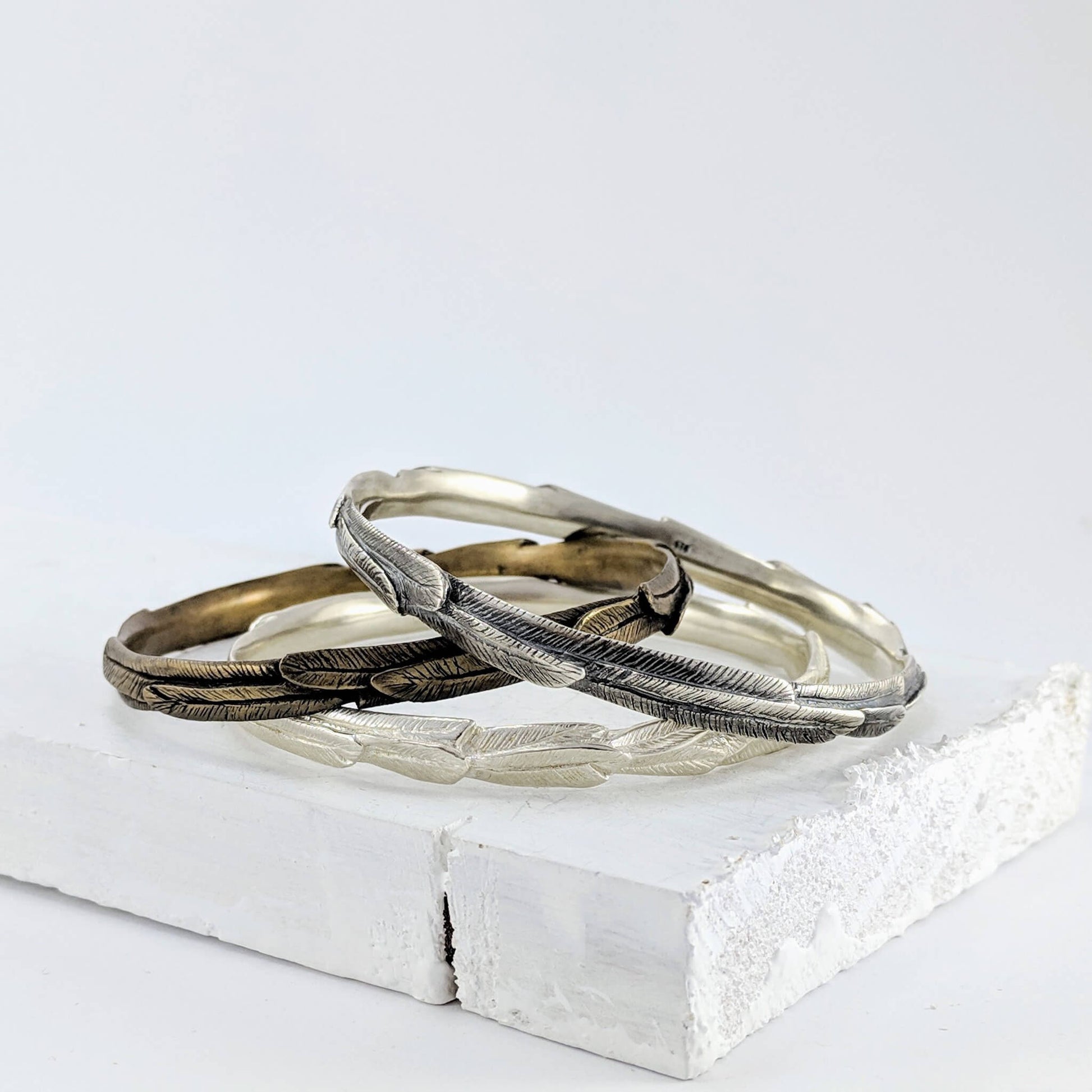 The feather bracelets from NZ jewellery brand The Wild are beautifully hand crafted in solid sterling silver or warm bronze.