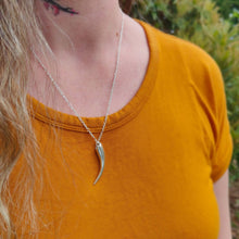 Load image into Gallery viewer, The Huia Beak Charm Pendant from The Wild Jewellery is a best seller. Simple, elegant and comfortable this is a classic piece to wear everyday.
