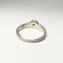 Load image into Gallery viewer, The Kowhai Seed Ring by Adele Stewart is handcrafted NZ jewellery made in sterling silver set with a yellow tournaline.
