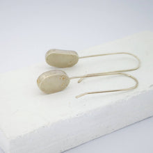 Load image into Gallery viewer, lyall-bay-beach-pebble-earrings-in-silver-by-claire-mcsweeney
