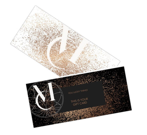 You lucky thing! The Mason and Collins Gift Card can be purchased as a digital gift card, or sent as a physical card in a beautiful personalised envelope!