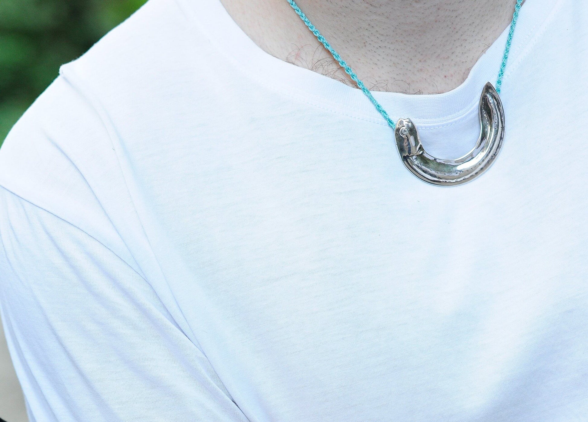 The Whitebait or Inanga Pendant is hand-crafted in solid sterling silver by NZ jeweller Vaune Mason.