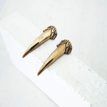 Load image into Gallery viewer, The Ruru Claw Studs in solid bronze, hand crafted in NZ by The Wild Jewellery.

