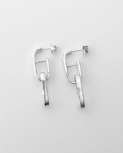 So simple - these double link chain studs are handmade in sterling silver by  Herbertandwilks Jewellery. Available at Mason and Collins. 