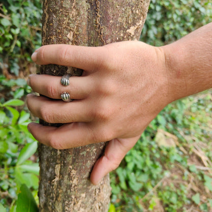 The bear hug ring can come in a range of sizes, from extra large to very small. 