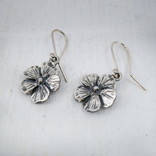 Load image into Gallery viewer, The Wild Rose earrings in silver. Handmade NZ jewellery by Rebecca Fargher.
