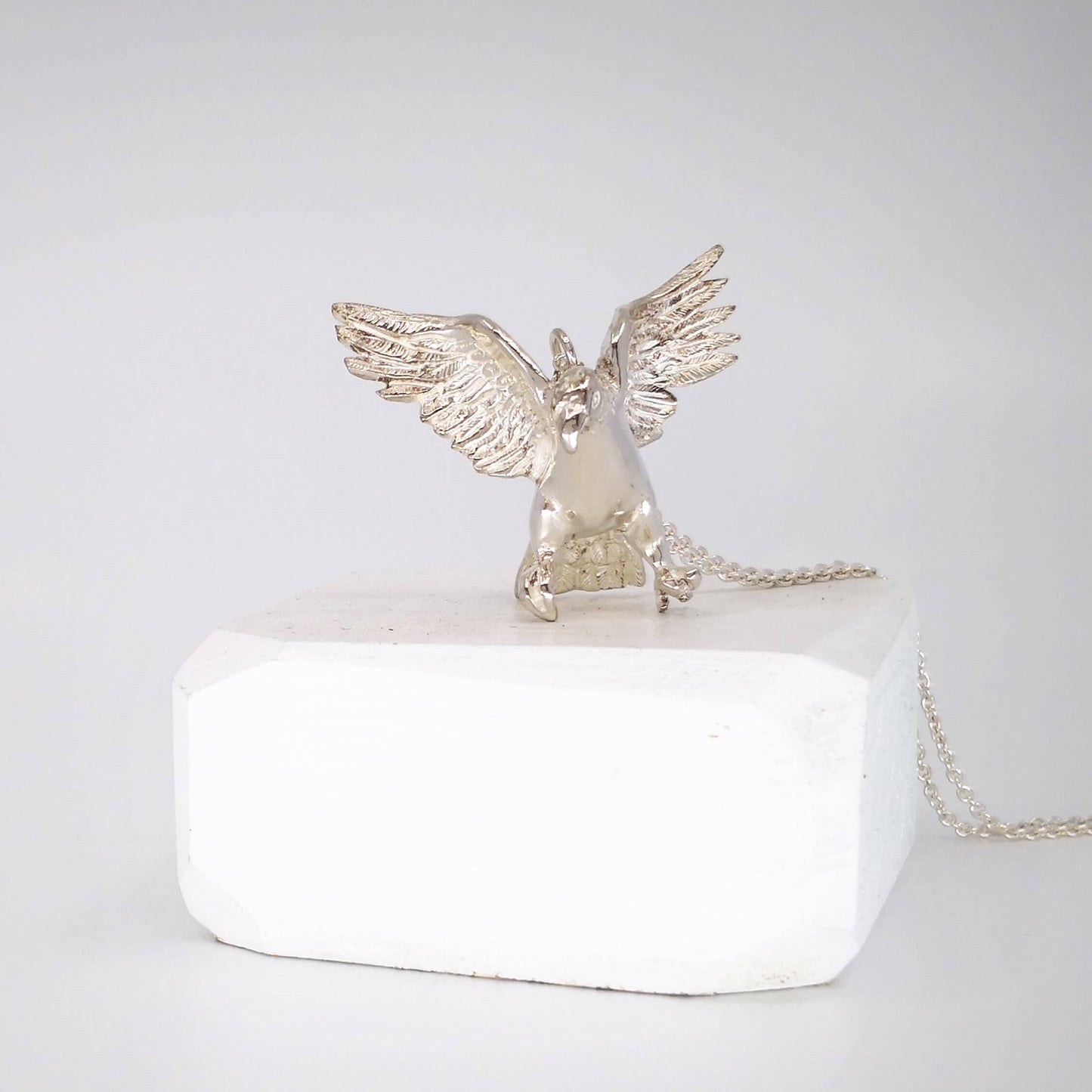 The Kea Pendant is hand made in solid sterling silver by The Wild Jewellery NZ.