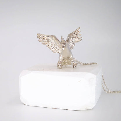 The Kea Pendant is hand made in solid sterling silver by The Wild Jewellery NZ.