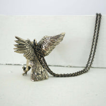 Load image into Gallery viewer, The Kea Pendant is hand made in solid sterling silver by The Wild Jewellery NZ.
