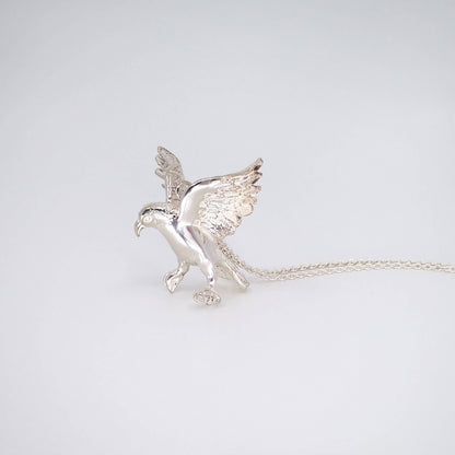 The Kea Pendant is hand made in solid sterling silver by The Wild Jewellery NZ.