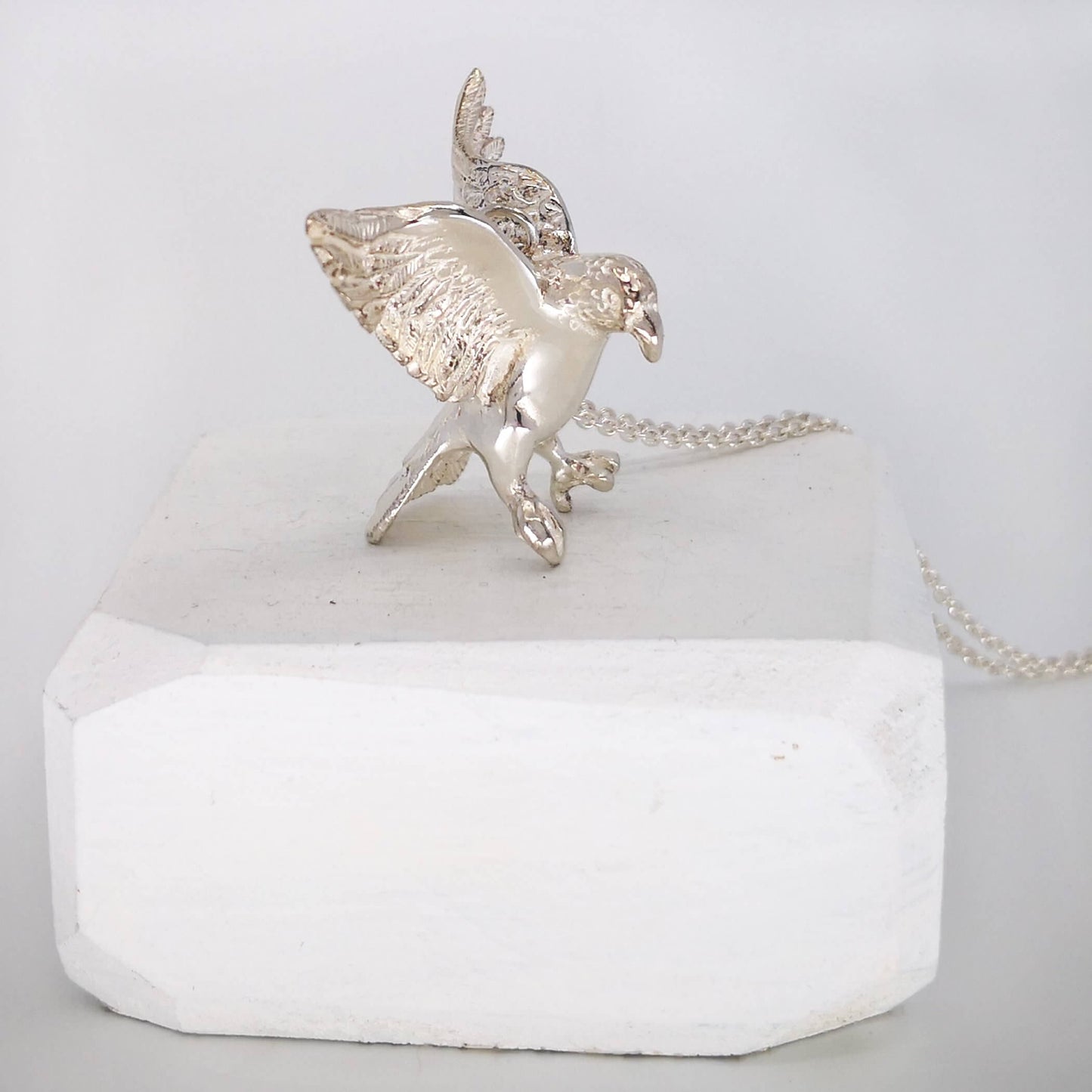 The Kea Pendant is hand made in solid sterling silver by The Wild Jewellery NZ.