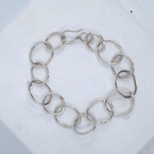 Load image into Gallery viewer, A solid silver chain bracelet from NZ jeweller Herbert and Wilks. 
