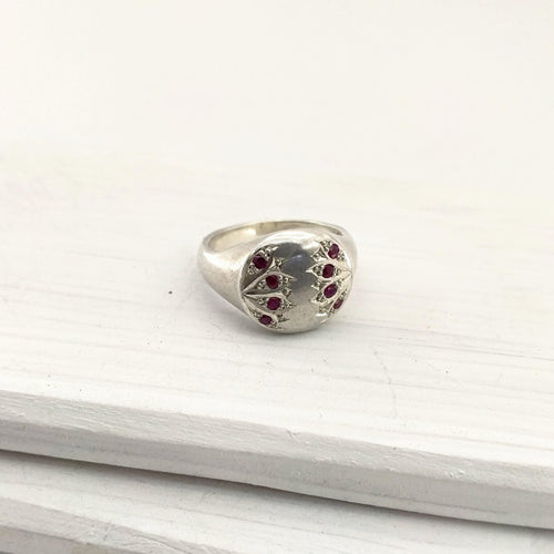 The silver Water-Lilly Ring is handcrafted in NZ by Adele Stewart.