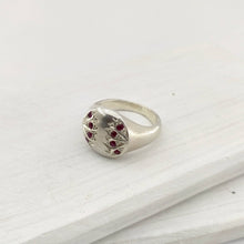 Load image into Gallery viewer, The silver Water-Lilly Ring is handcrafted in NZ by Adele Stewart.
