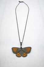 Load image into Gallery viewer, The Tussock Ringlet Butterfly pendant by NZ jeweller Adele Stewart.
