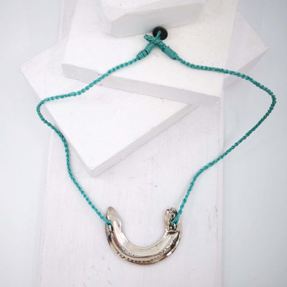 The Whitebait or Inanga Pendant is hand-crafted in solid sterling silver by NZ jeweller Vaune Mason.
